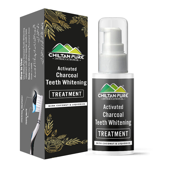 CHILTAN PURE activated charcoal teeth whitening powder 50ml