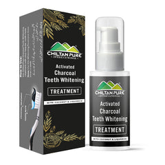 CHILTAN PURE activated charcoal teeth whitening powder 50ml