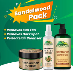 Sandalwood Pack - Enhances Skin Brightness, Lightens Dark Spots & Promotes Hair Growth