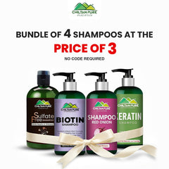 Bundle Of 4 Shampoo At The Price Of 3 / Biotin Shampoo / Onion Shampoo / Keratin Shampoo / Sulphate Free Shampoo