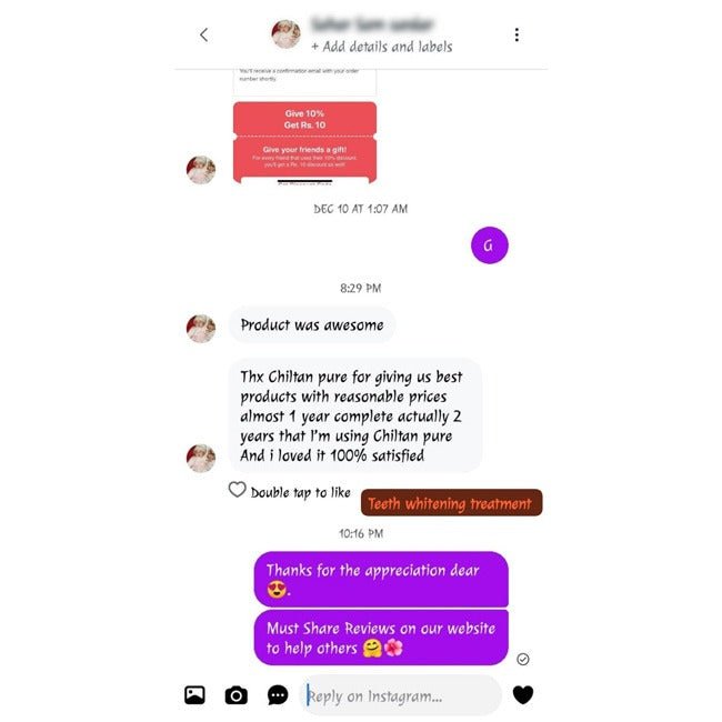 Activated Charcoal Teeth 🦷 Whitening Treatment - Whitens Teeth Naturally, Kills Cavity causing Bacteria Eliminates Bad Breath - ChiltanPure