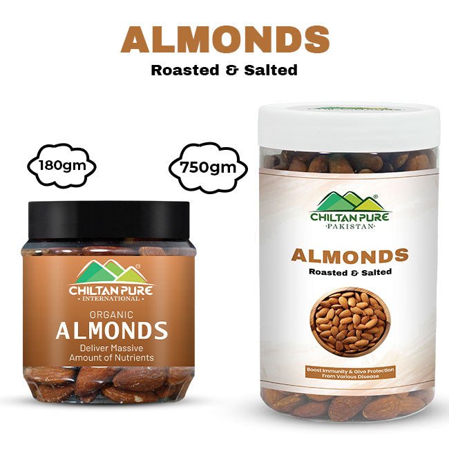 Almond Nuts – High in Fiber & protein, Helps lower blood pressure, Reduce hunger & promotes weight loss – 100% pure organic 180gm - ChiltanPure