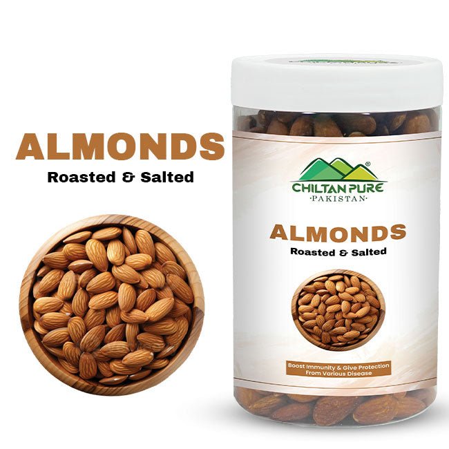 Almond Nuts – High in Fiber & protein, Helps lower blood pressure, Reduce hunger & promotes weight loss – 100% pure organic 180gm - ChiltanPure
