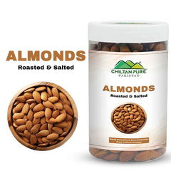 Almond Nuts – High in Fiber & protein, Helps lower blood pressure, Reduce hunger & promotes weight loss – 100% pure organic 180gm - ChiltanPure