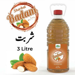 Almond Syrup / Badam Sharbat / 3 Liter Institutional Bulk For HORECA Family, Hotels, Restaurants, Catering ,Cafes - ChiltanPure