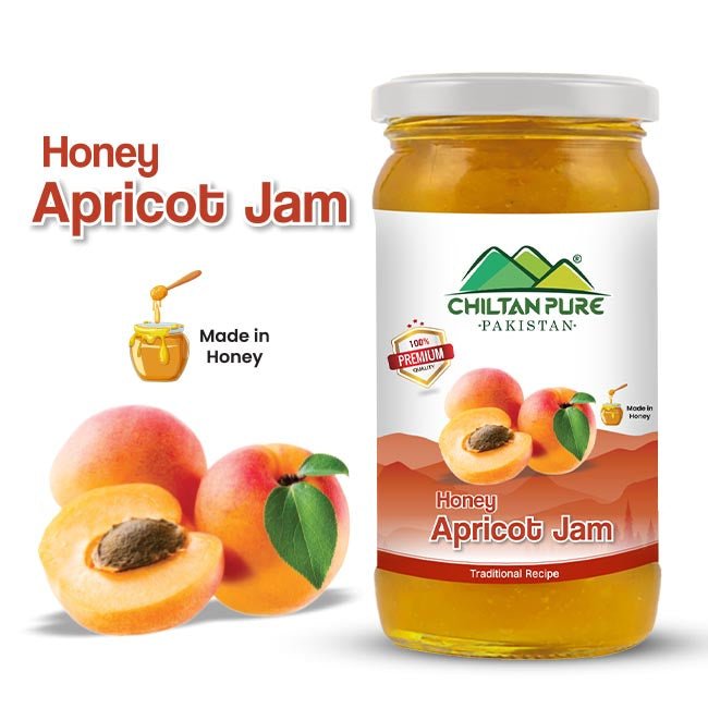 Apricot Jam (Made in Honey) / خوبانی جام / Khubani Jam / 630gm - ChiltanPure