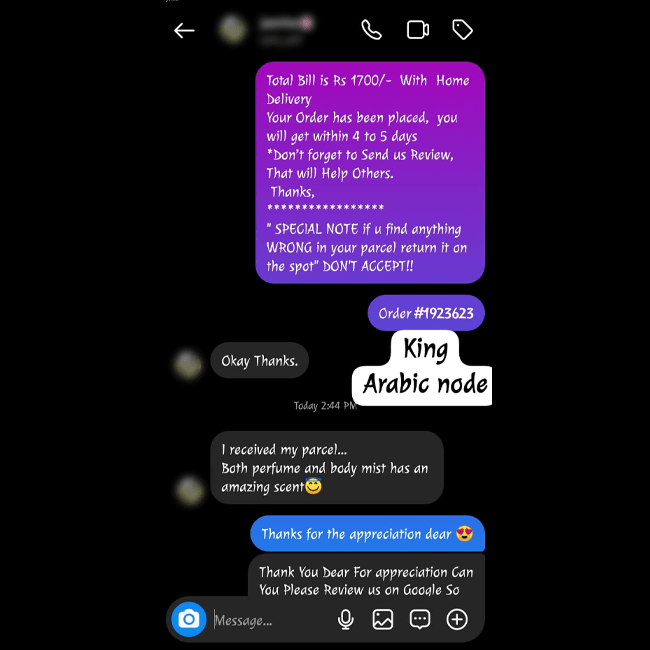 Arabic Node Natural Body Mist - Made With OUD - Perfect Aroma for You (Wisal by Ajmal) - ChiltanPure