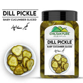 Baby Cucumber Sliced🥒 Pickle / Dill Pickle Sliced 500gm - ChiltanPure
