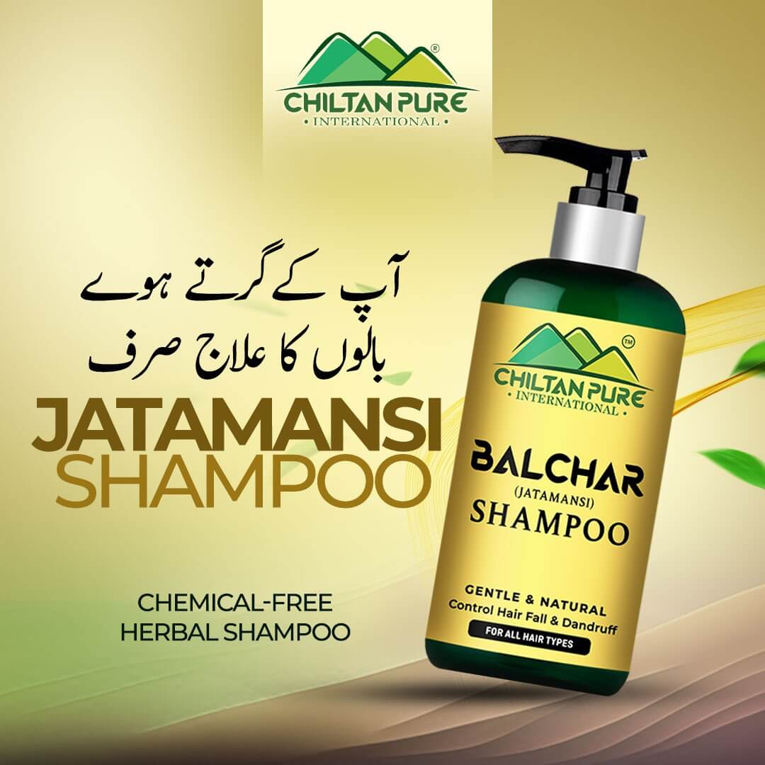 Balchar Shampoo - Effective Treatment for Alopecia, Reduces Hair Fall, Controls Dandruff, Makes Hair Shiny & Smooth - ChiltanPure