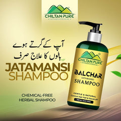 Balchar Shampoo - Effective Treatment for Alopecia, Reduces Hair Fall, Controls Dandruff, Makes Hair Shiny & Smooth - ChiltanPure
