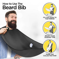 Beard Trimming Apron with Mirror Grip - ChiltanPure