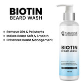 Biotin Beard Wash – Remove Dirt, Oil & Pollutants, Makes Beard Soft & Smooth, Fights Frizz, Flakes & Itchiness 150ml, Doctor's 👨⚕️ Recommended - ChiltanPure