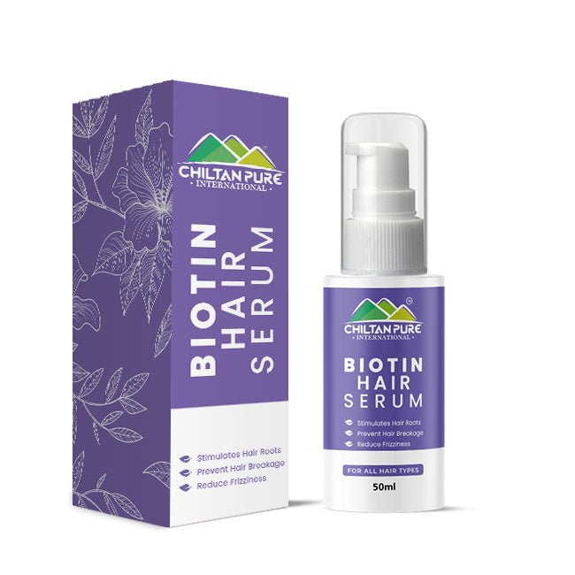 Biotin Hair Serum – Wonderful biotin hair strengthening serum Promote hair – treat damaged, dry, frizzy & brittle hair, dry scalps, and dandruff 100% result,, Doctor's 👨⚕️ Recommended - ChiltanPure