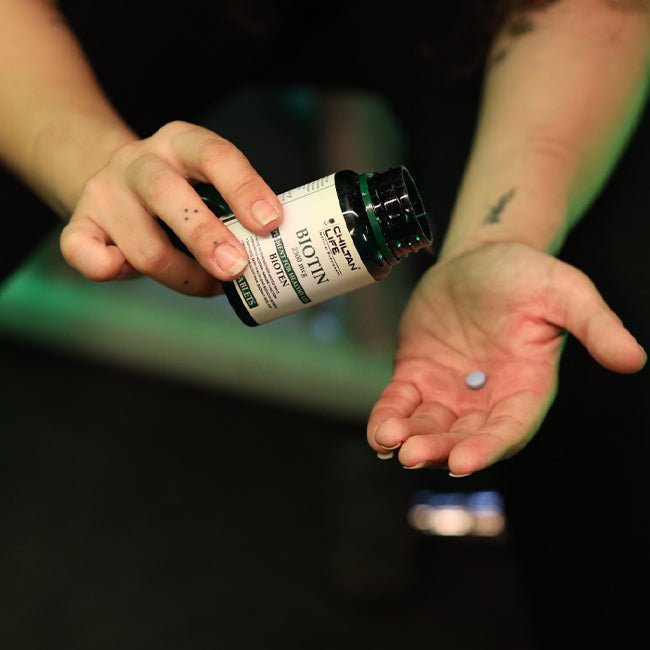 Biotin Vitamin Pills - 30 Biotin Tablets (2500mcg) - ChiltanPure