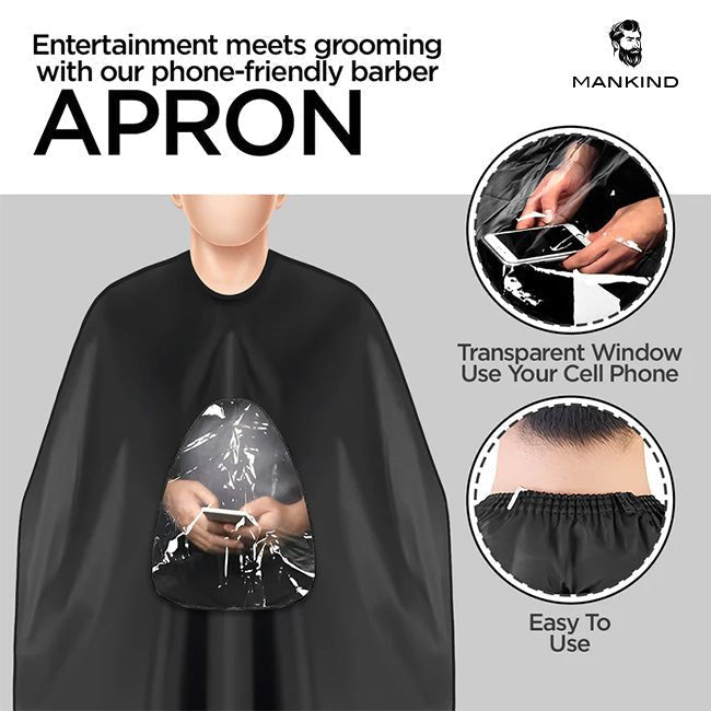 Black Apron - with a Mobile - Friendly Transparent Window - ChiltanPure