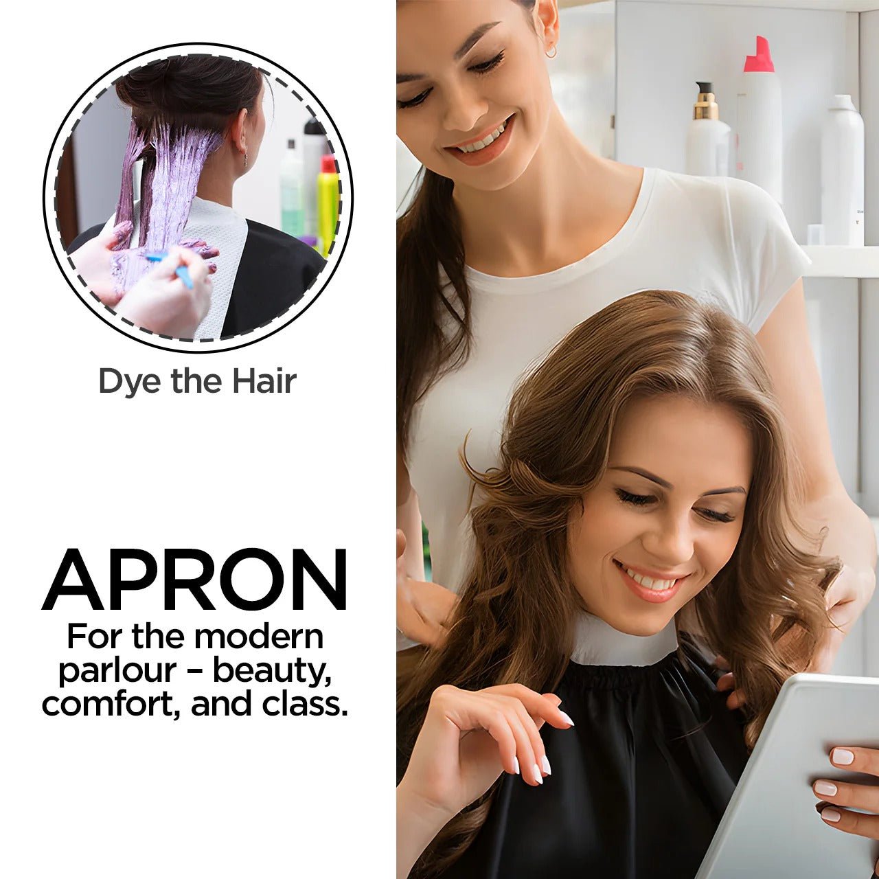 Black Apron - with a Mobile - Friendly Transparent Window - ChiltanPure