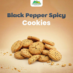 Black Pepper Spicy Biscuit Cookies / Made With Organic Desi Butter, Bakery Biscuit - ChiltanPure