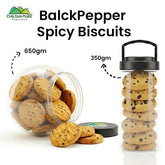 Black Pepper Spicy Biscuit Cookies / Made With Organic Desi Butter, Bakery Biscuit - ChiltanPure