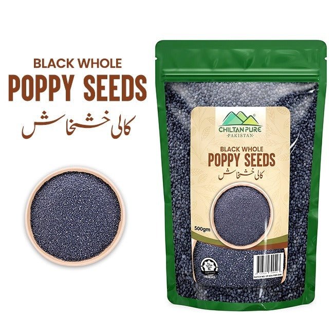 Black Whole Poppy Seeds / کالی ثابت خشخاش - ChiltanPure