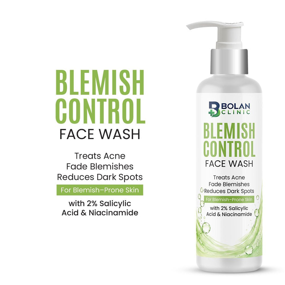 Blemish Control Face Wash - Made with 2% Salicylic Acid & Niacinamide, Treats Acne, Fades Blemishes & Reduces Dark Spots - ChiltanPure