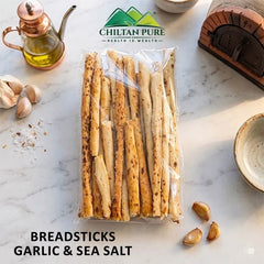 Breadsticks Garlic & Sea Salt / گارلک اینڈ سی سالٹ بریڈ اسٹکس - ChiltanPure
