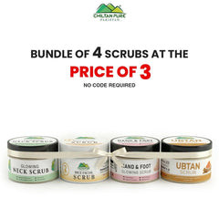 Bundle Of 4 Scrub At The Price Of 3 / Neck Scrub / Rice Scrub / Hand and Foot Scrub / Ubtan Scrub - ChiltanPure