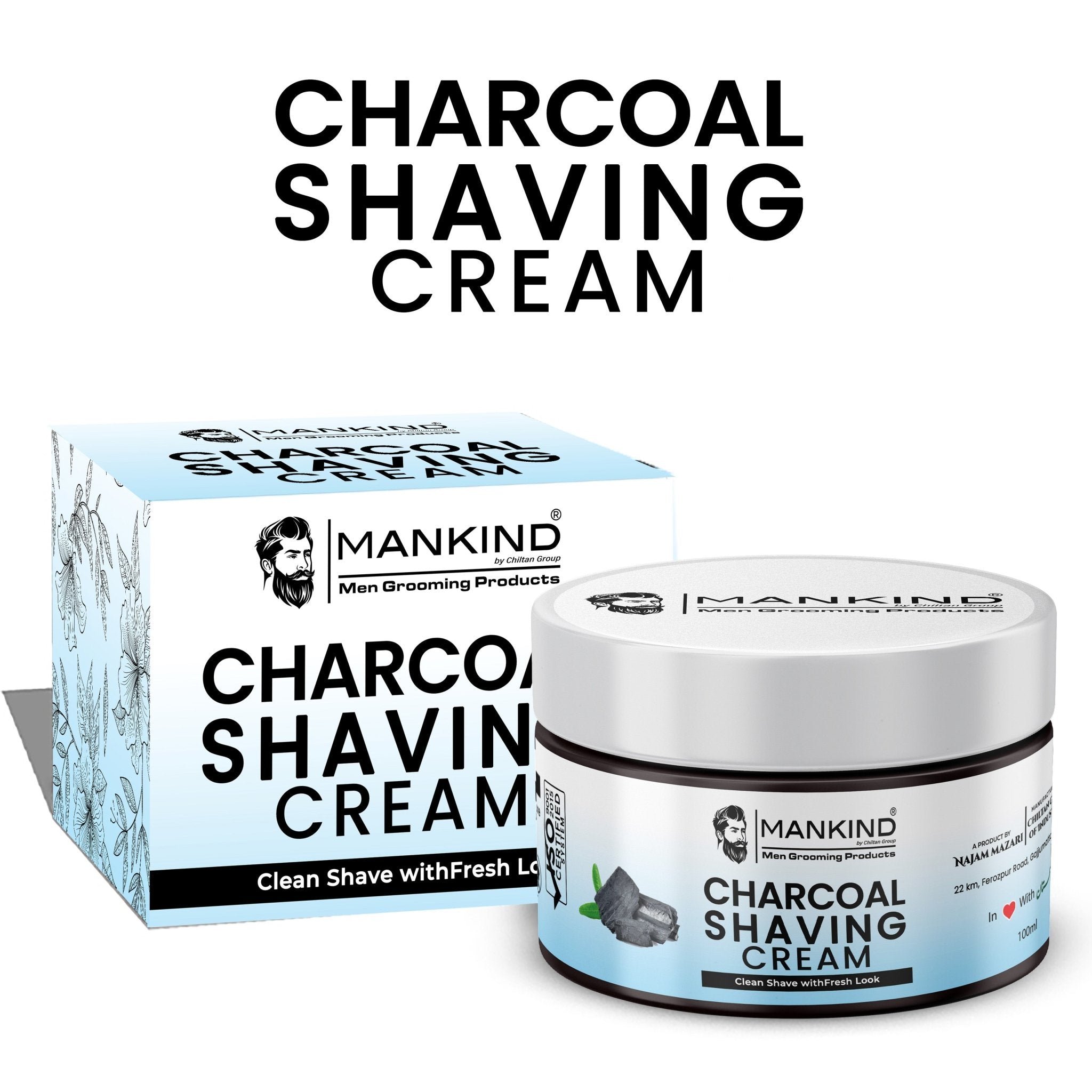 Charcoal Shaving Cream - Absorbs Impurities & Toxins & Gives Smooth Razor Glide - ChiltanPure