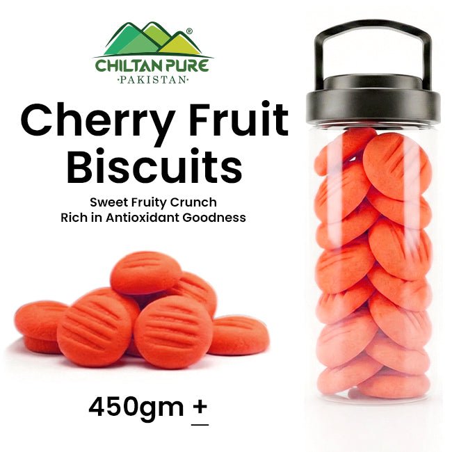 Cherry Fruit Biscuit Cookies / Made With Organic Desi Butter, Bakery Biscuit - ChiltanPure