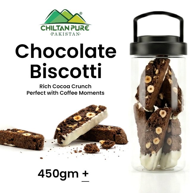 Chocolate Biscotti Cookies / Made With Organic Desi Butter, Bakery Biscuit - ChiltanPure