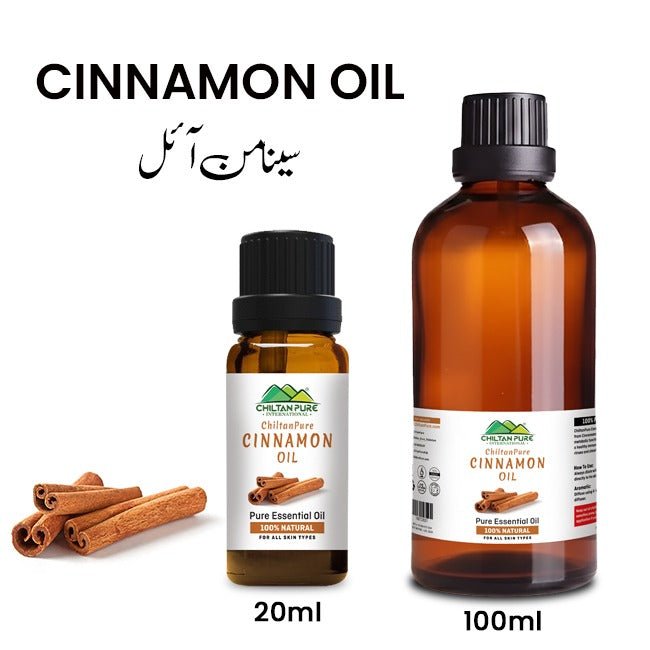 Cinnamon Essential Oil – Acts as Breathe Freshener, Immunity Booster, Reduces Sugar Cravings & Eases Chest Congestion 20ml - ChiltanPure