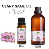 Clary Sage Essential Oil – Relieves Insomnia, Lowers Blood Pressure, Reduces Convulsions & Balances Hormones 20ml - ChiltanPure