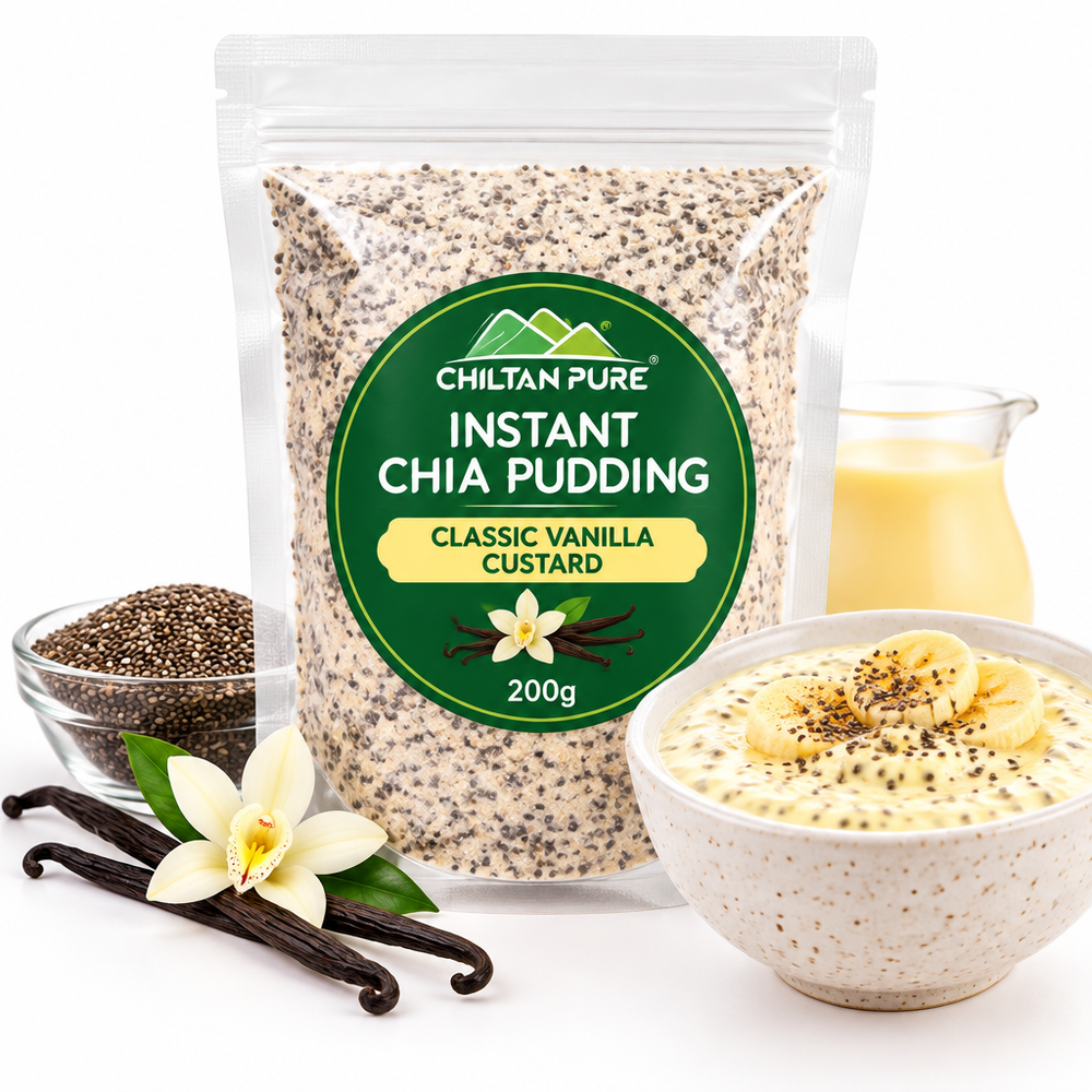 CHILTAN PURE Instant Chia Pudding Classic Vanilla Custard 200g