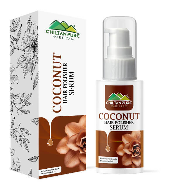 Coconut Hair Polisher Serum – Moisturizes Dry Hairs, Improves Scalp Health & Restricts Hair fall 50ml - ChiltanPure