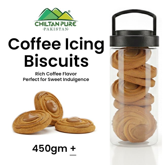 Coffee Icing Biscuit Cookies / Made With Organic Desi Butter, Bakery Biscuit - ChiltanPure