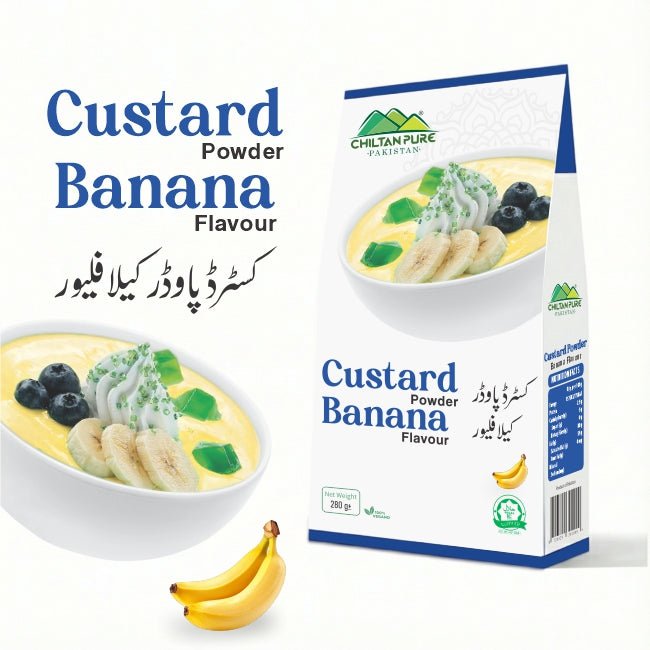 Custard Powder Banana / کسٹرڈ پاؤڈر کیلا / Gross Weight 285gm± - ChiltanPure