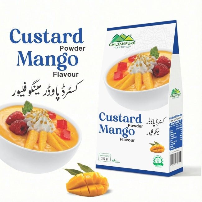 Custard Powder Mango / کسٹرڈ پاؤڈر مینگو / Weight 285gm± - ChiltanPure