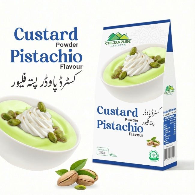 Custard Powder Pistachio / کسٹرڈ پاوڈر پستہ / Weight 285gm± - ChiltanPure