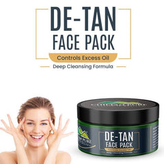 De Tan / De – Tan Mud Mask – Exfoliates Dead Skin Cells, Minimizes Pores, Removes Stubborn Tan, Dirt & Impurities 150g - ChiltanPure