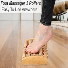 Foot Massage / Wooden Roller Massager Reflexology Foot Therapy - ChiltanPure