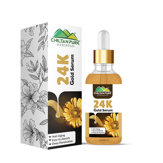 Gold Serum 24K – Formulated with Real 24 K Gold, Increase Skin Elasticity, Brighten and Hydrates the Skin 30ml - ChiltanPure
