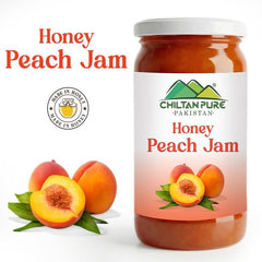 Honey Peach Jam (Made in Honey) / شہد پیچ جام / Glass packaging / 630gm - ChiltanPure