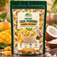 Instant Chia Pudding – Mango Coconut – 200g - ChiltanPure