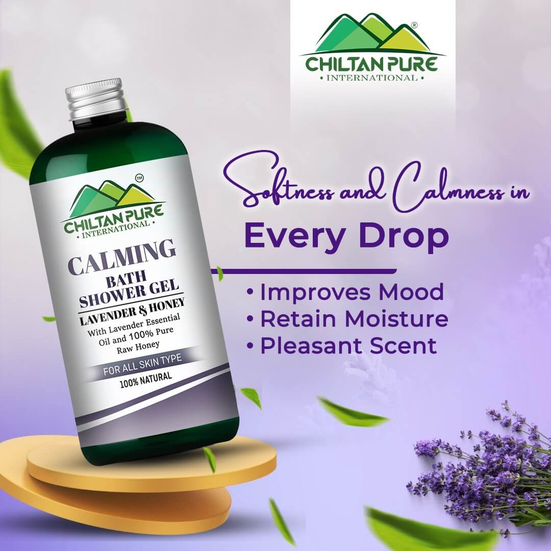 Lavender Honey Bath & Shower Gel 🍯 Remove Body Acne & Scars - ChiltanPure