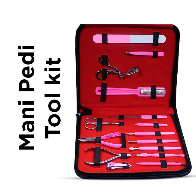 Mani & Pedi Tool Kit - 15 - in - 1 Professional Nail Care Set - ChiltanPure