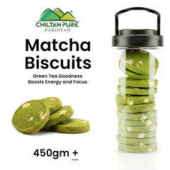 Matcha Biscuit Cookies / Made With Organic Desi Butter, Bakery Biscuit - ChiltanPure