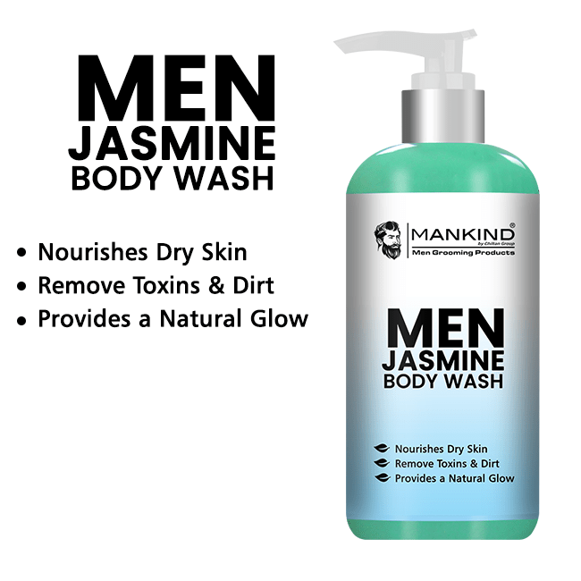 Men Jasmine Body Wash – Nourishes Dry Skin, Remove Dirt & Toxins, Enhances Body’s Natural Glow & Provides a Deep, Effective Clean 250ml - ChiltanPure