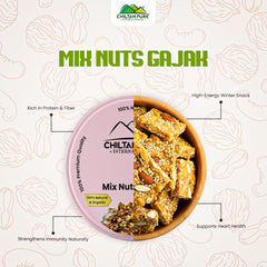 Mix Nuts Gajak - A Nutty, Nutritious Treat for Freezing Weather (100% organic and handmade delight) - ChiltanPure