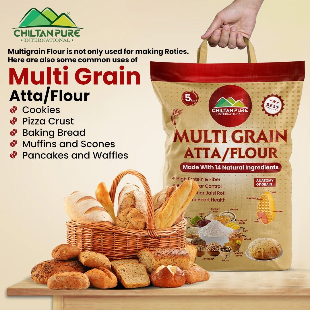 Multi Grain Atta / Flour - Made with 14 Natural Ingredients - ChiltanPure
