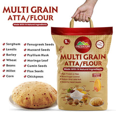 Multi Grain Atta / Flour - Made with 14 Natural Ingredients - ChiltanPure