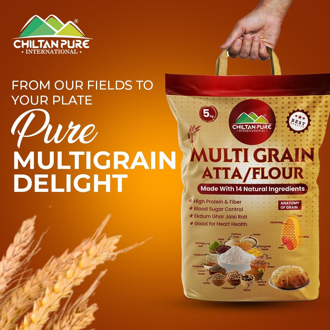 Multi Grain Atta / Flour - Made with 14 Natural Ingredients - ChiltanPure